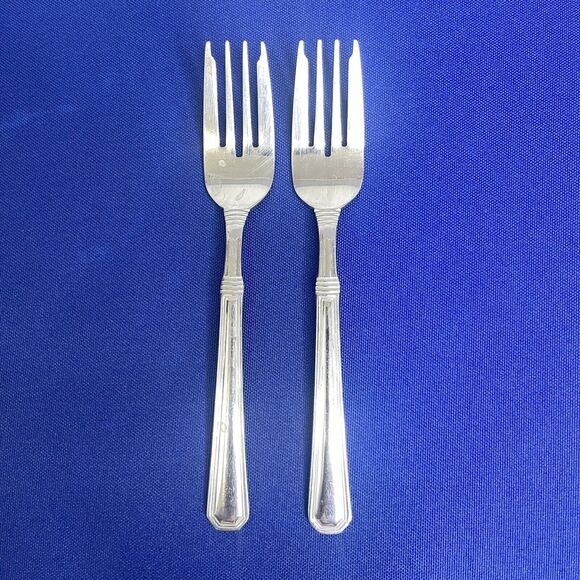 Pfaltzgraff PROVIDENCE Set‎ 2 Salad Forks 6 7/8" Stainless 18/8 Flatware Glossy - Picture 1 of 8